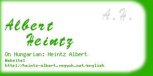 albert heintz business card